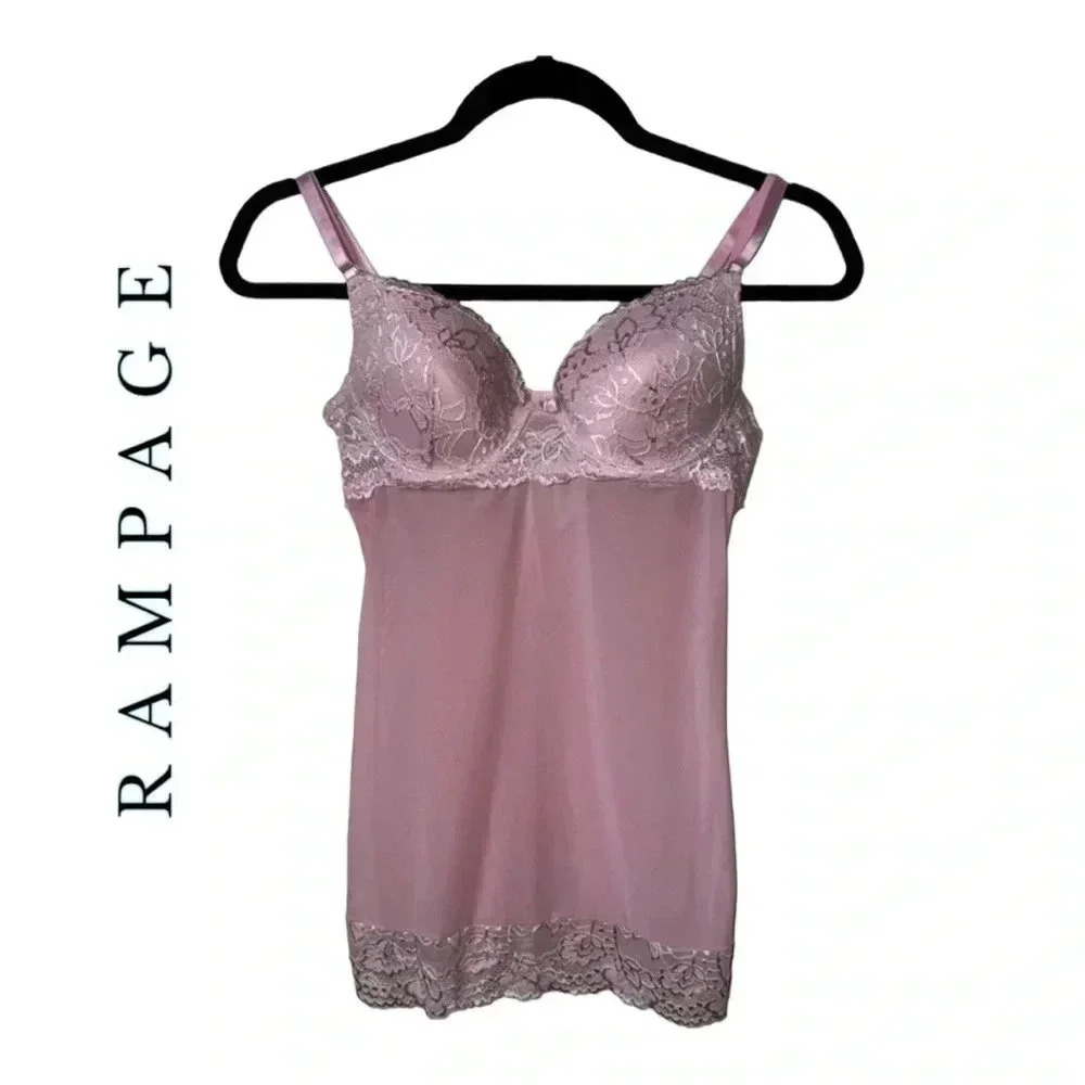 0337.  RAMPAGE INTIMATES‎ LINGERIE SPAGHETTI STRAPS SIZE MED PADDED